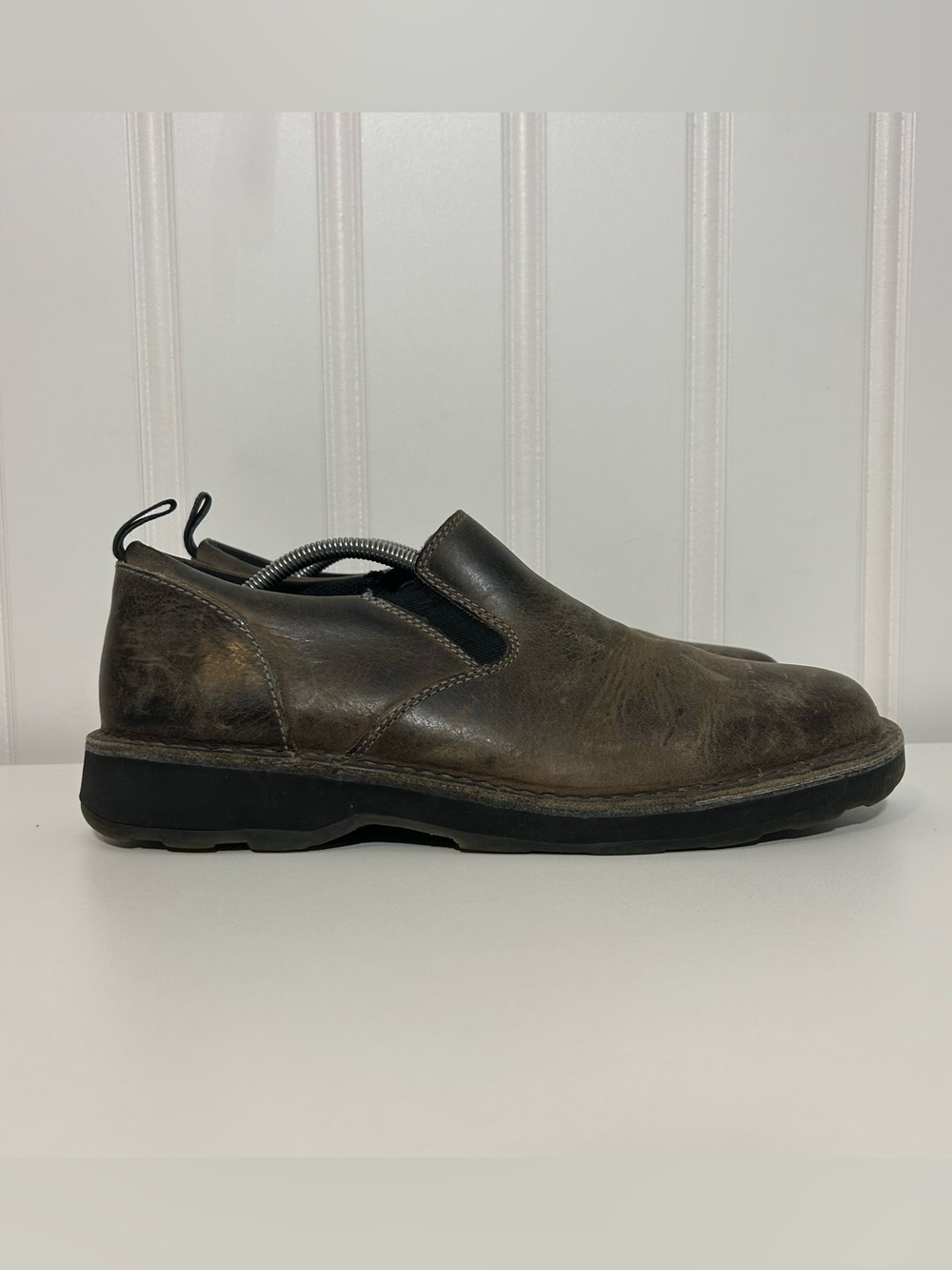 Dr. Martens Maclean Men's Slip-On Loafers in Distressed Brown Leather